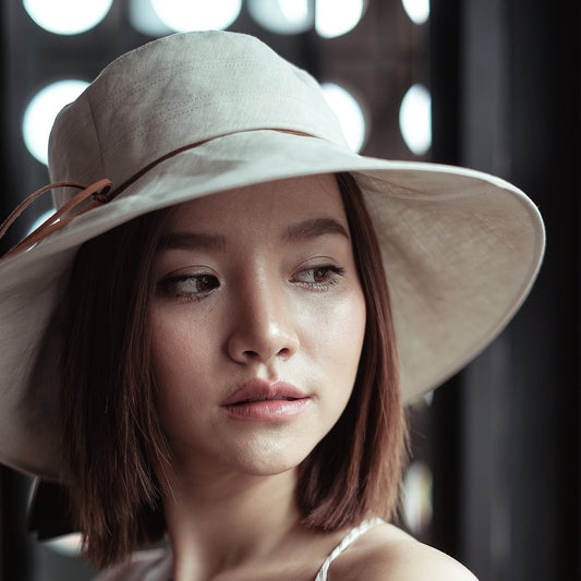 Linen sun hat