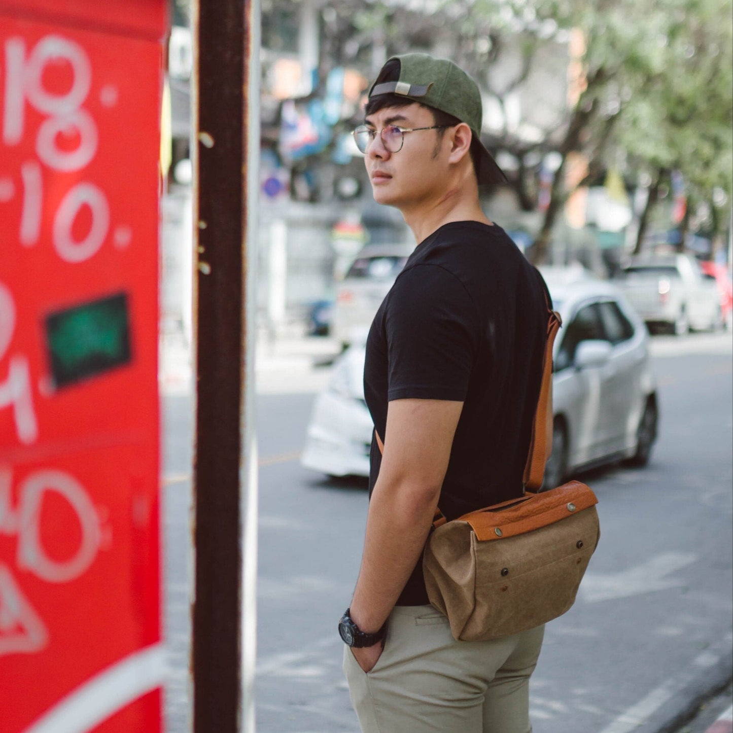 Military style cross body bag