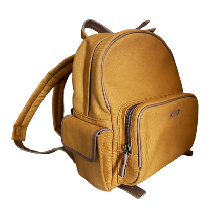 Leather trim small backpack