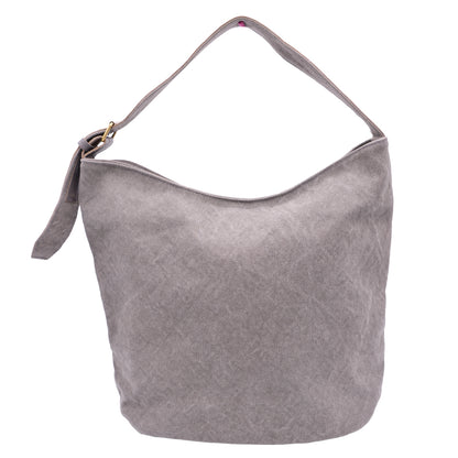 Leather base canvas bag