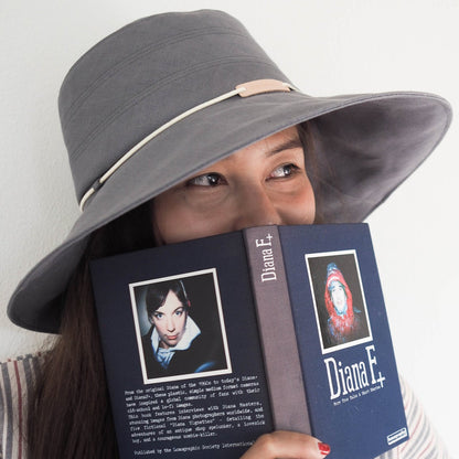 Linen sun hat grey