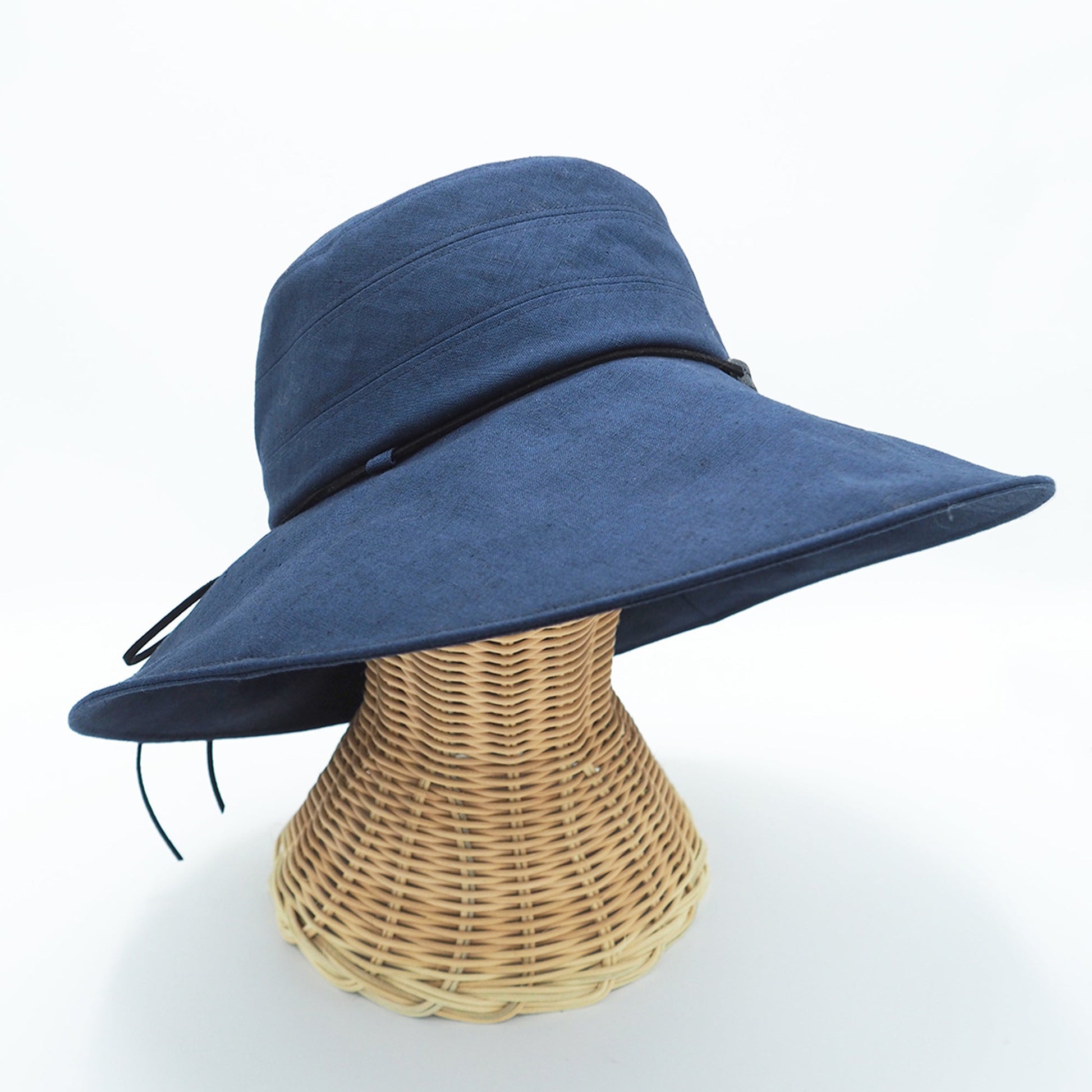 Linen sun hat navy