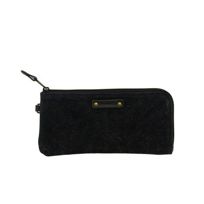 Flat canvas wallet
