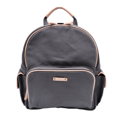 Leather trim small backpack